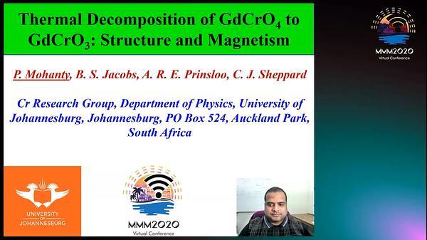 Thermal Decomposition of GdCrO4 to GdCrO3: Structure and Magnetism