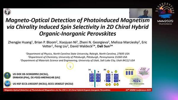 Magneto-Optical Detection of Photoinduced Magnetism via Chirality Induced Spin Selectivity in 2D Chiral Hybrid Organic-Inorganic Perovskites