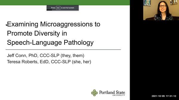 Examing Microagressions to Promote Diversity in Speech-Language Pathology