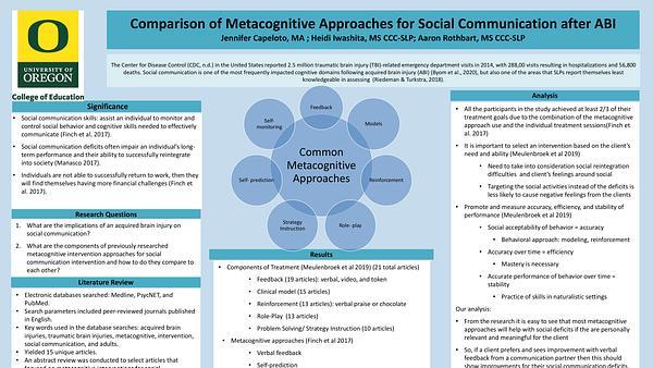 Comparison of Metacognitive Approaches for Social Communication after ABI