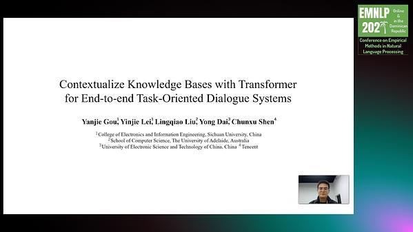 Contextualize Knowledge Bases with Transformer for End-to-end Task-Oriented Dialogue Systems