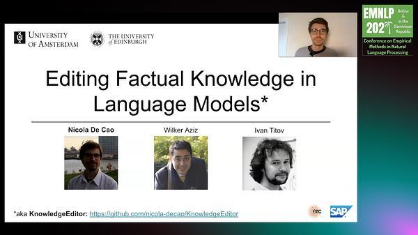 Editing Factual Knowledge in Language Models