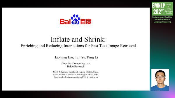 Inflate and Shrink:Enriching and Reducing Interactions for Fast Text-Image Retrieval