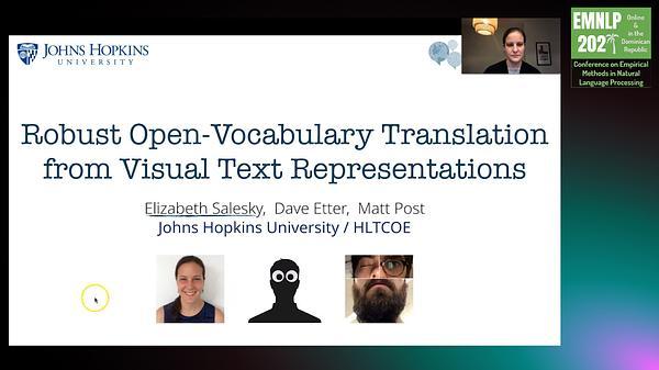 Robust Open-Vocabulary Translation from Visual Text Representations