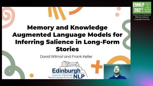 Memory and Knowledge Augmented Language Models for Inferring Salience in Long-Form Stories