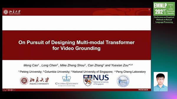 On Pursuit of Designing Multi-modal Transformer for Video Grounding
