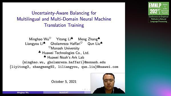 Uncertainty-Aware Balancing for Multilingual and Multi-Domain Neural Machine Translation Training