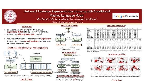 Universal Sentence Representation Learning with Conditional Masked Language Model