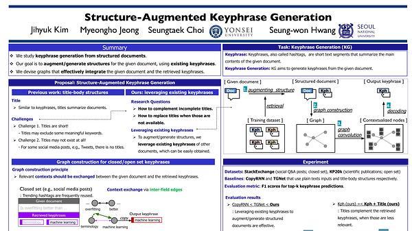 Structure-Augmented Keyphrase Generation