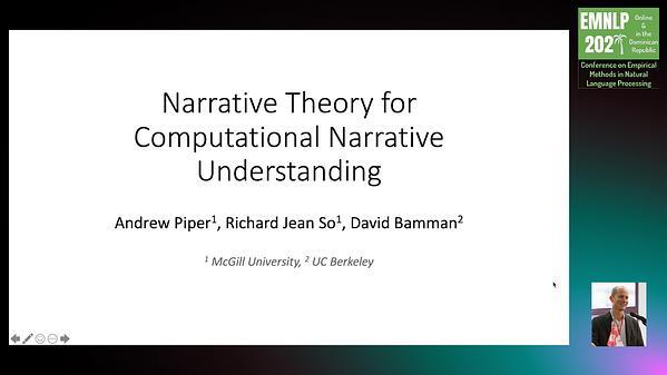 Narrative Theory for Computational Narrative Understanding