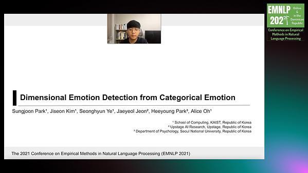 Dimensional Emotion Detection from Categorical Emotion