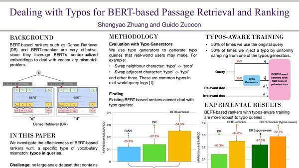 Dealing with Typos for BERT-based Passage Retrieval and Ranking