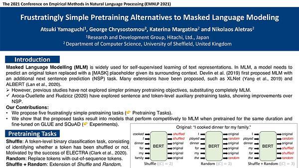 Frustratingly Simple Pretraining Alternatives to Masked Language Modeling
