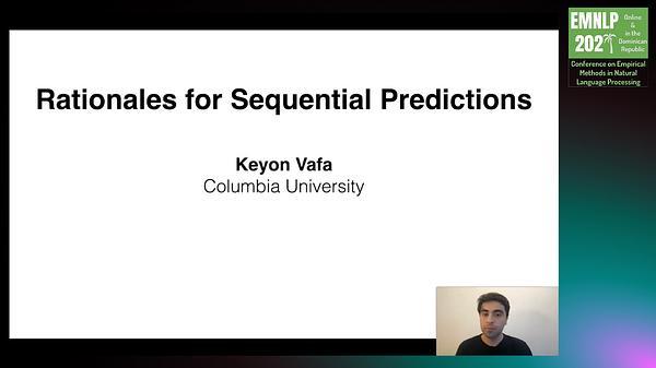 Rationales for Sequential Predictions