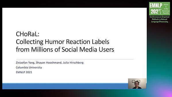 CHoRaL: Collecting Humor Reaction Labels from Millions of Social Media Users