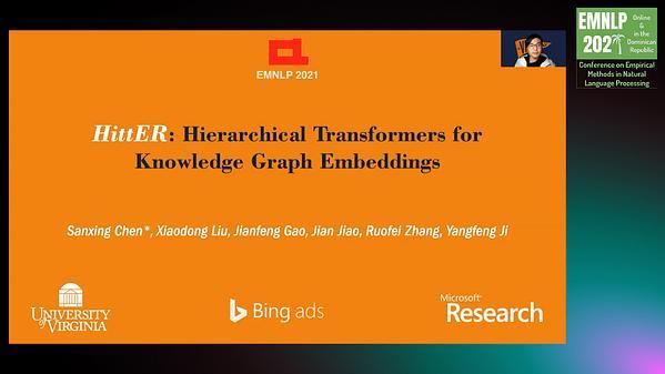 HittER: Hierarchical Transformers for Knowledge Graph Embeddings