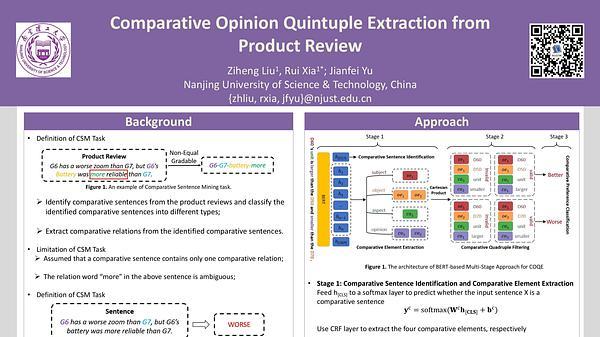 Comparative Opinion Quintuple Extraction from Product Reviews