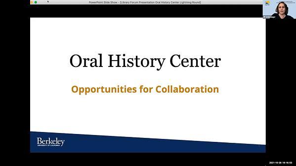 Opportunities to Collaborate with the UC Berkeley Oral History Center