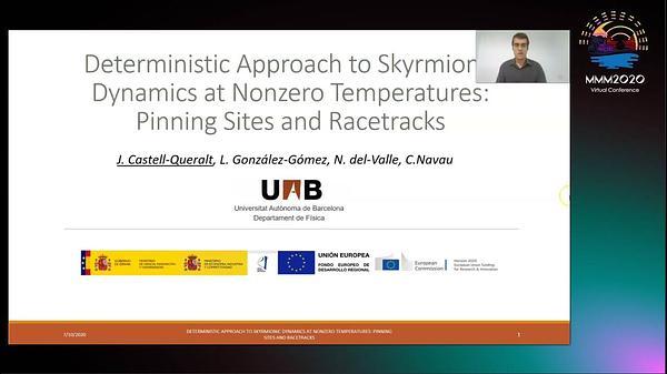 Deterministic Approach to Skyrmionic Dynamics at Nonzero Temperatures: Pinning Sites and Racetracks