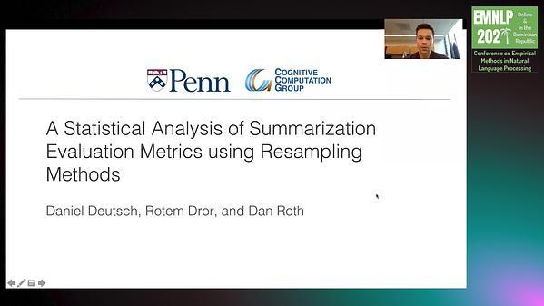 A Statistical Analysis of Summarization Evaluation Metrics Using Resampling Methods