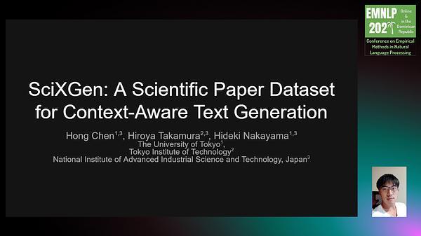 SciXGen: A Scientific Paper Dataset for Context-Aware Text Generation
