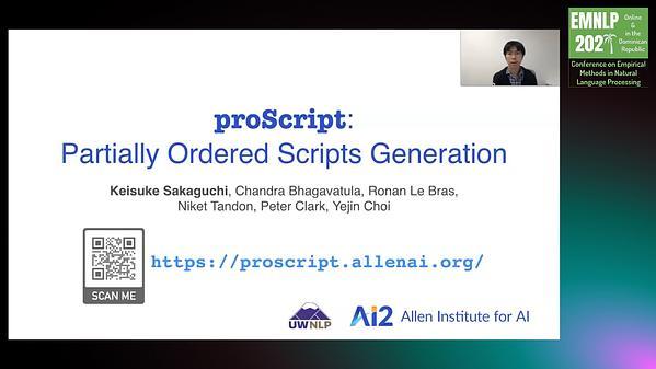 proScript: Partially Ordered Scripts Generation