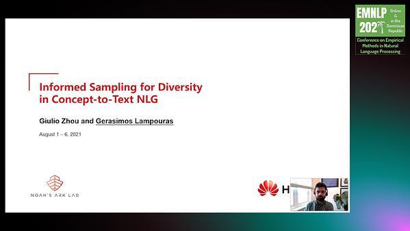 Informed Sampling for Diversity in Concept-to-Text NLG