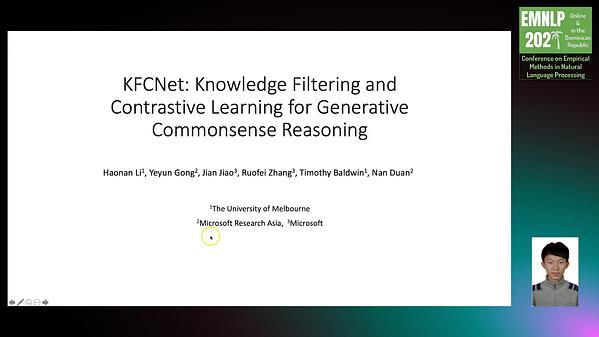 KFCNet: Knowledge Filtering and Contrastive Learning for Generative Commonsense Reasoning