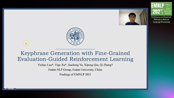 Keyphrase Generation with Fine-Grained Evaluation-Guided Reinforcement Learning