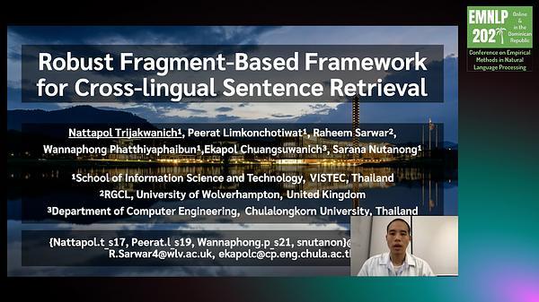 Robust Fragment-Based Framework for Cross-lingual Sentence Retrieval