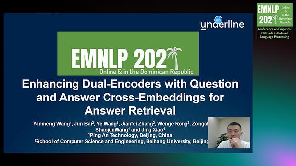 Enhancing Dual-{E}ncoders with Question and Answer Cross-{E}mbeddings for Answer Retrieval