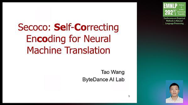 Secoco: Self-Correcting Encoding for Neural Machine Translation