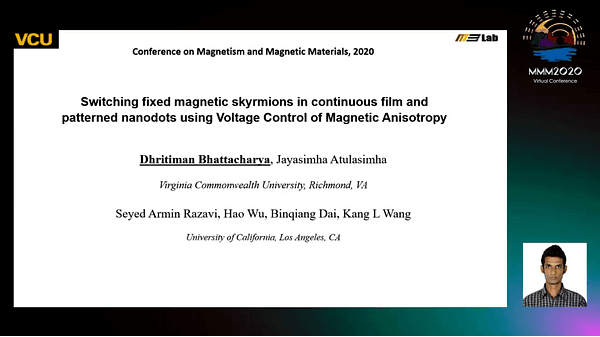 Switching fixed magnetic skyrmions in continuous film and patterned nanodots using Voltage Control of Magnetic Anisotropy