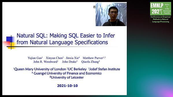 Natural SQL: Making SQL Easier to Infer from Natural Language Specifications