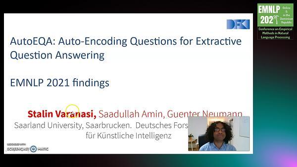 AutoEQA: Auto-Encoding Questions for Extractive Question Answering
