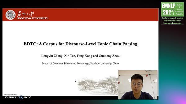 EDTC: A Corpus for Discourse-Level Topic Chain Parsing