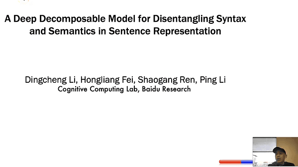 A Deep Decomposable Model for Disentangling Syntax and Semantics in Sentence Representation