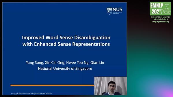 Improved Word Sense Disambiguation with Enhanced Sense Representations