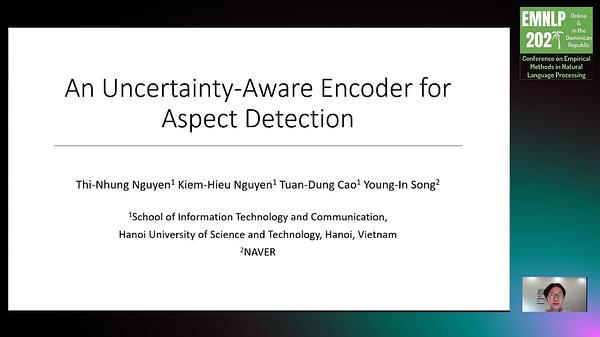 An Uncertainty-Aware Encoder for Aspect Detection