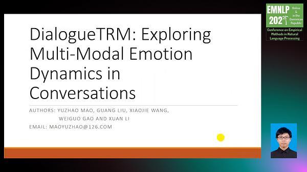 DialogueTRM: Exploring Multi-Modal Emotional Dynamics in a Conversation