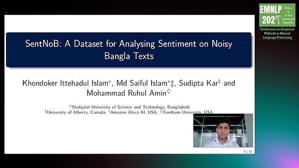 SentNoB: A Dataset for Analysing Sentiment on Noisy Bangla Texts