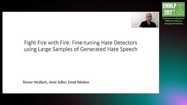 Fight Fire with Fire: Fine-tuning Hate Detectors using Large Samples of Generated Hate Speech