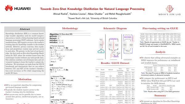 Towards Zero-Shot Knowledge Distillation for Natural Language Processing