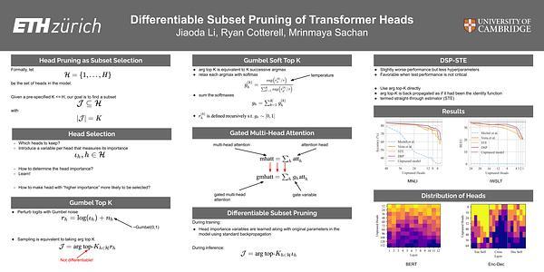 Differentiable Subset Pruning of Transformer Heads