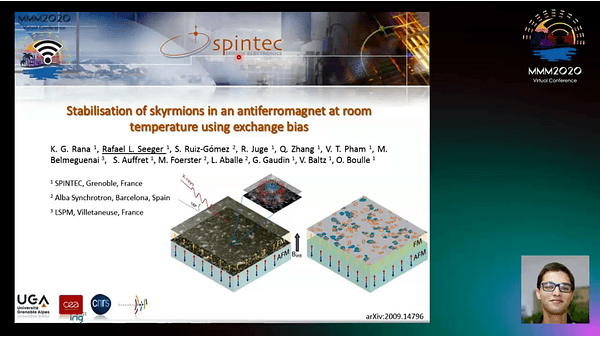 Stabilisation of skyrmions in an antiferromagnet at room temperature using exchange bias