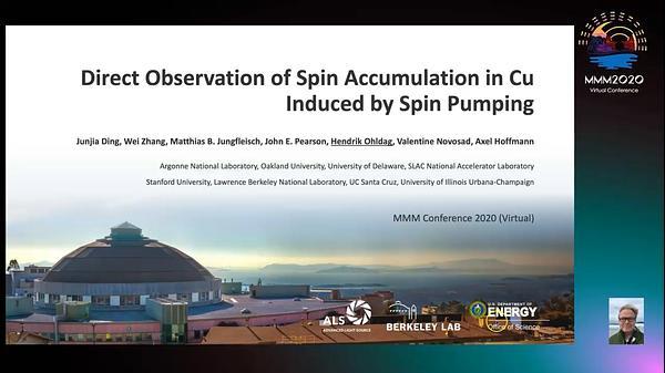 Direct Observation of Spin Accumulation in Cu Induced by Spin Pumping