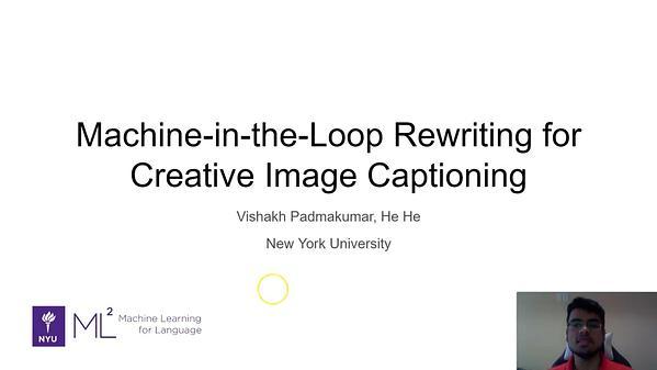 Machine-in-the-Loop Rewriting for Creative Image Captioning