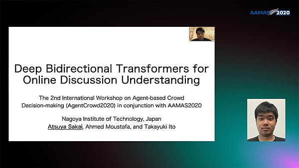 Deep Bidirectional Transformers for Online Discussion Understanding
