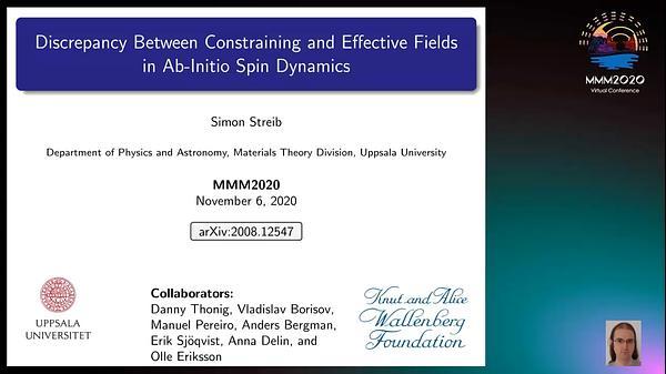 Discrepancy Between Constraining and Effective Fields in Ab-Initio Spin Dynamics