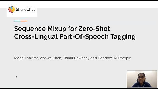 Sequence Mixup for Zero-Shot Cross-Lingual Part-Of-Speech Tagging